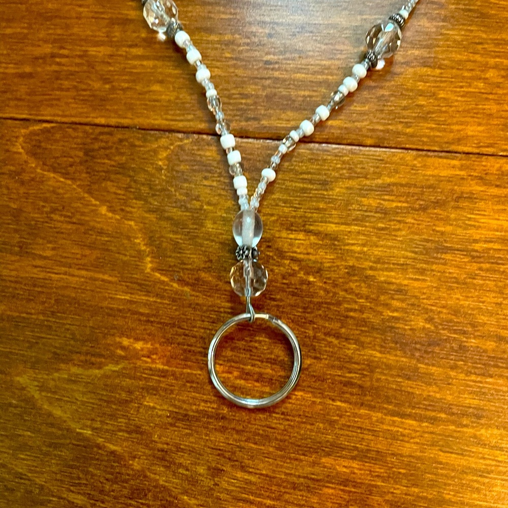Beaded lanyard for ID/ card holder